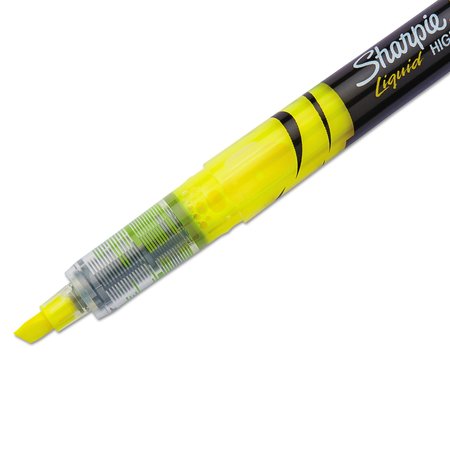 Sharpie Liquid Pen Style Highlighter, Fluorescent Yellow Ink, Chisel Tip, PK12 1754463